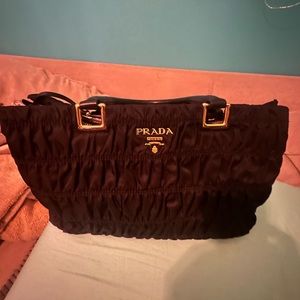 Authentic Prada Tissuto Handbag - no sling, BLACK. Excellent Condition